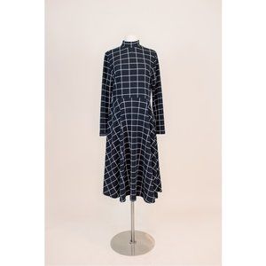 SOLD Black & White Windowpane Dress